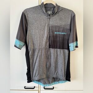 Louis Garneau Gray Men XL Cycling Bicycle Jersey Short Sleeves Outdoor Zip